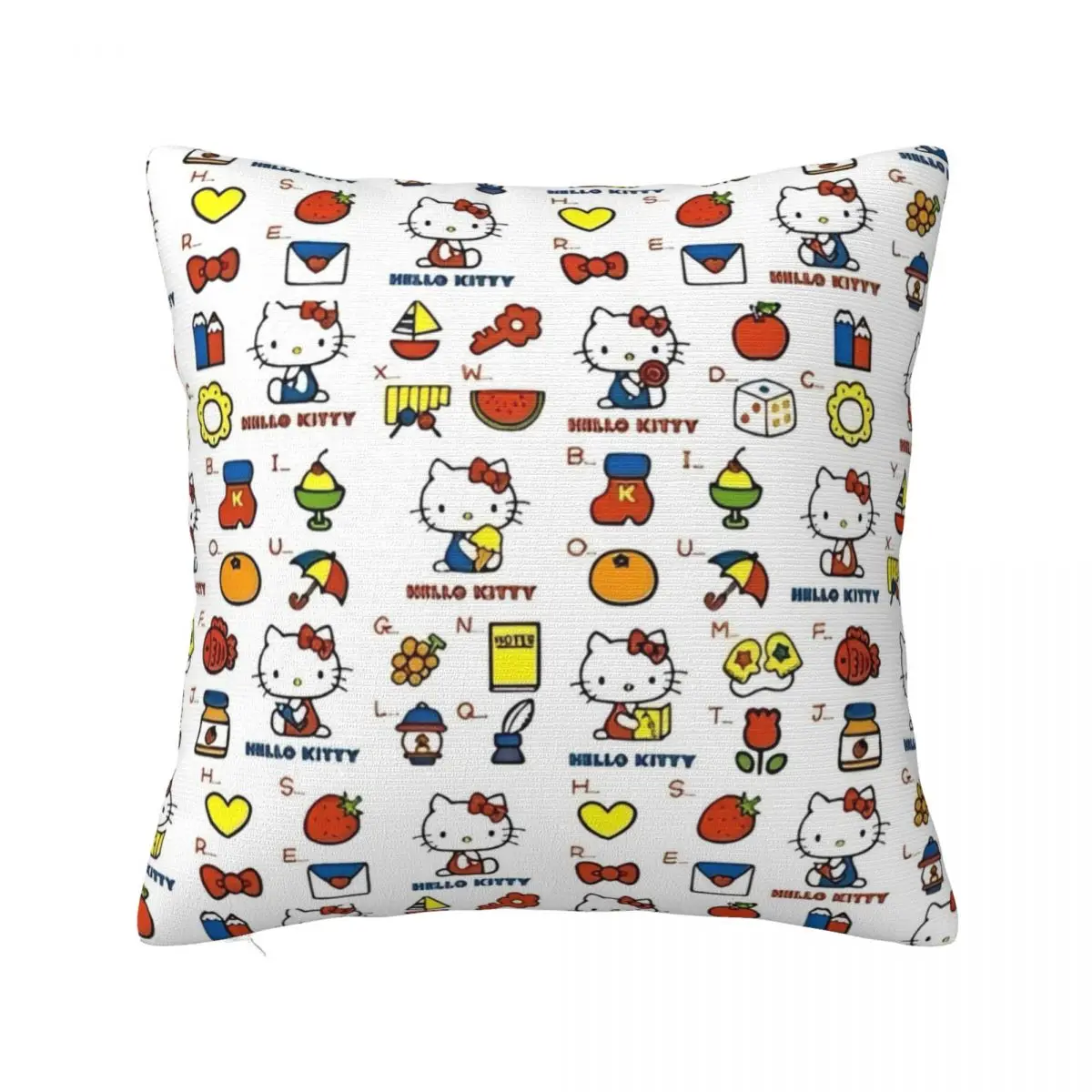 

Soft Official Hello Kitty Alphabet English Pillowcase Fabric Cushion Cover Decor Pillow Case Cover Seater Dropshipping 18"