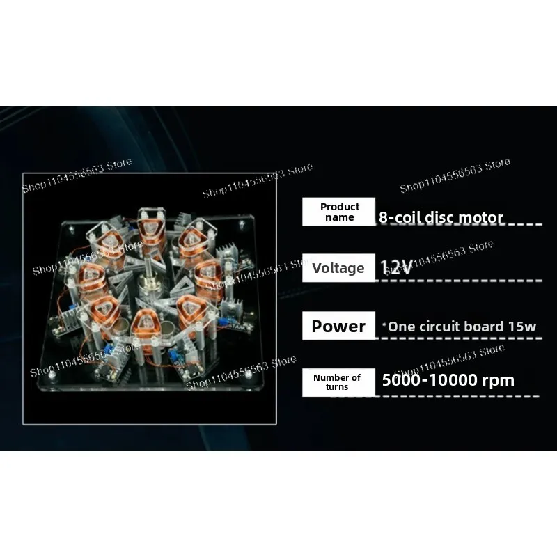 

Disc Star Engine Model Small Strong Magnetic High Power Motor Generator Physics Experiment Educational Creative Gift Toy