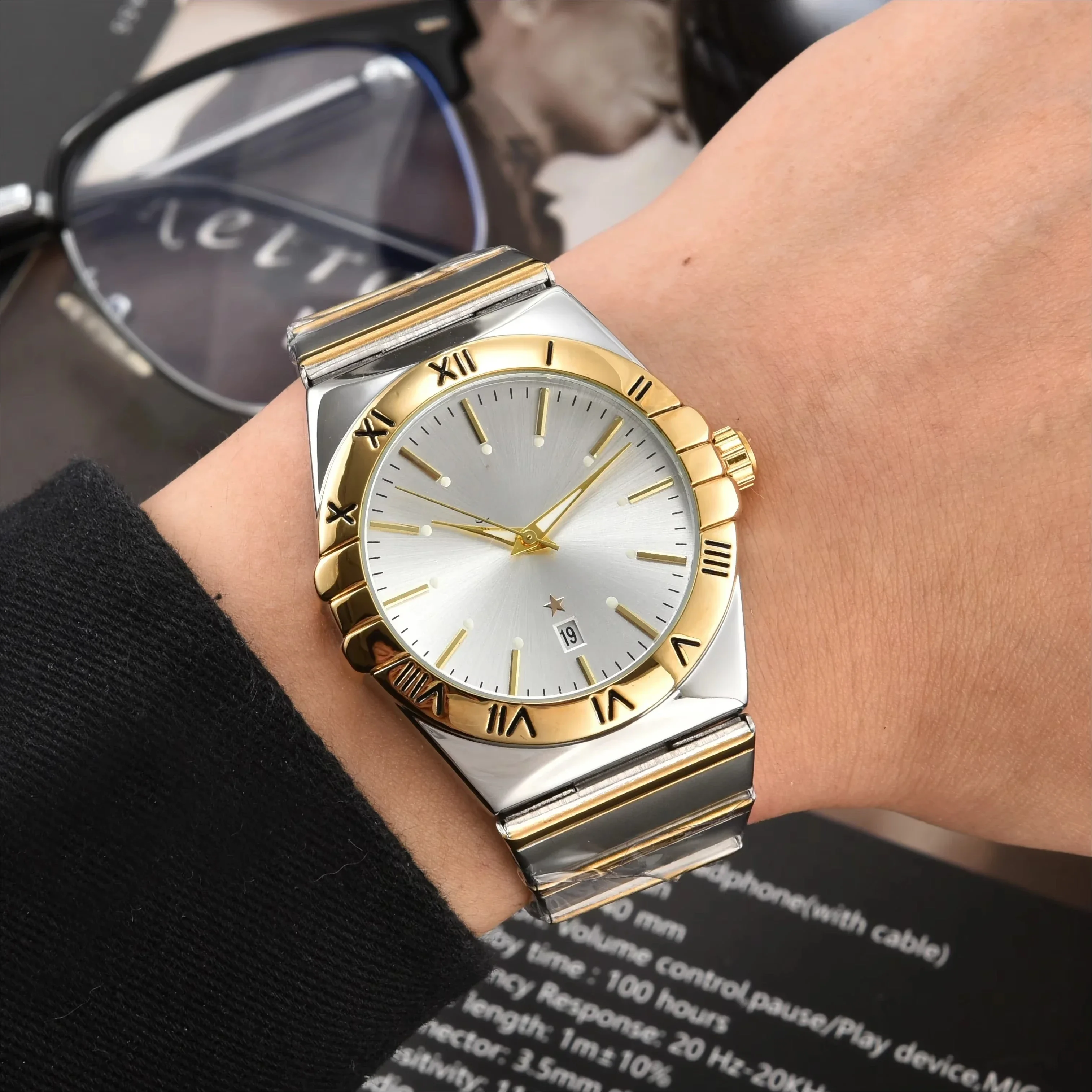 Luxury Brand Fashion Business Casual Sports Multifunctional Chronograph Hot Selling Mens Non-Mechanical Quartz Wrist Watch