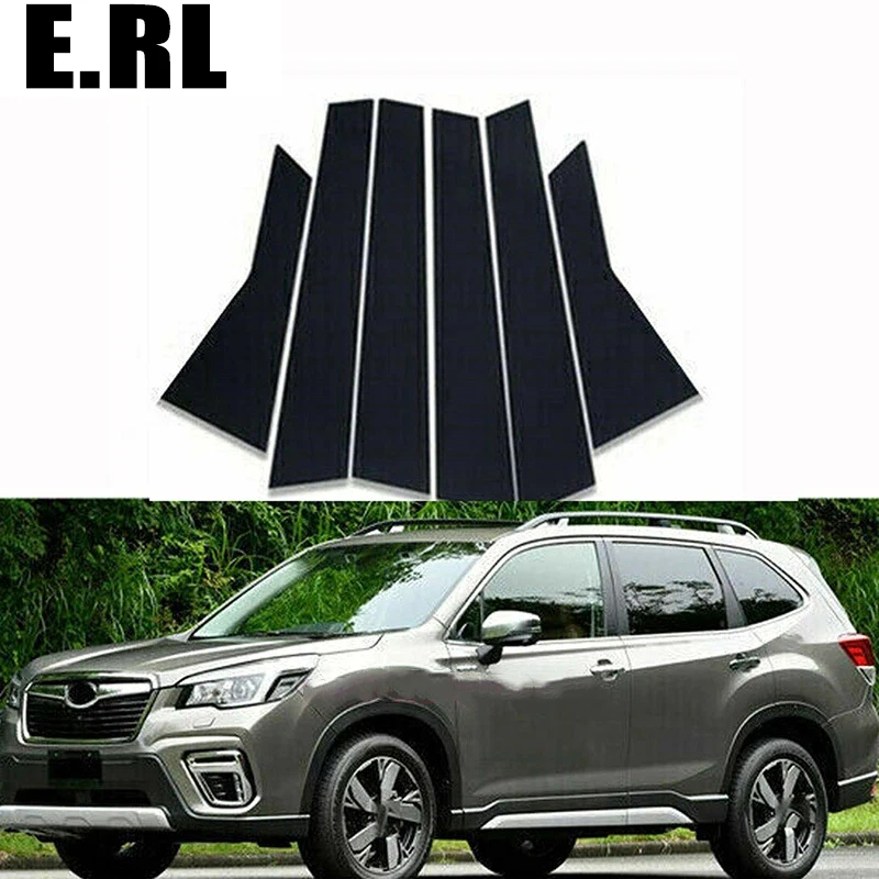 

Gloss Black Pillar Posts Fit For Subaru Forester 2019 2020 2021 2022 2023 Door Window Trim Sticker Cover Exterior Part 6pcs