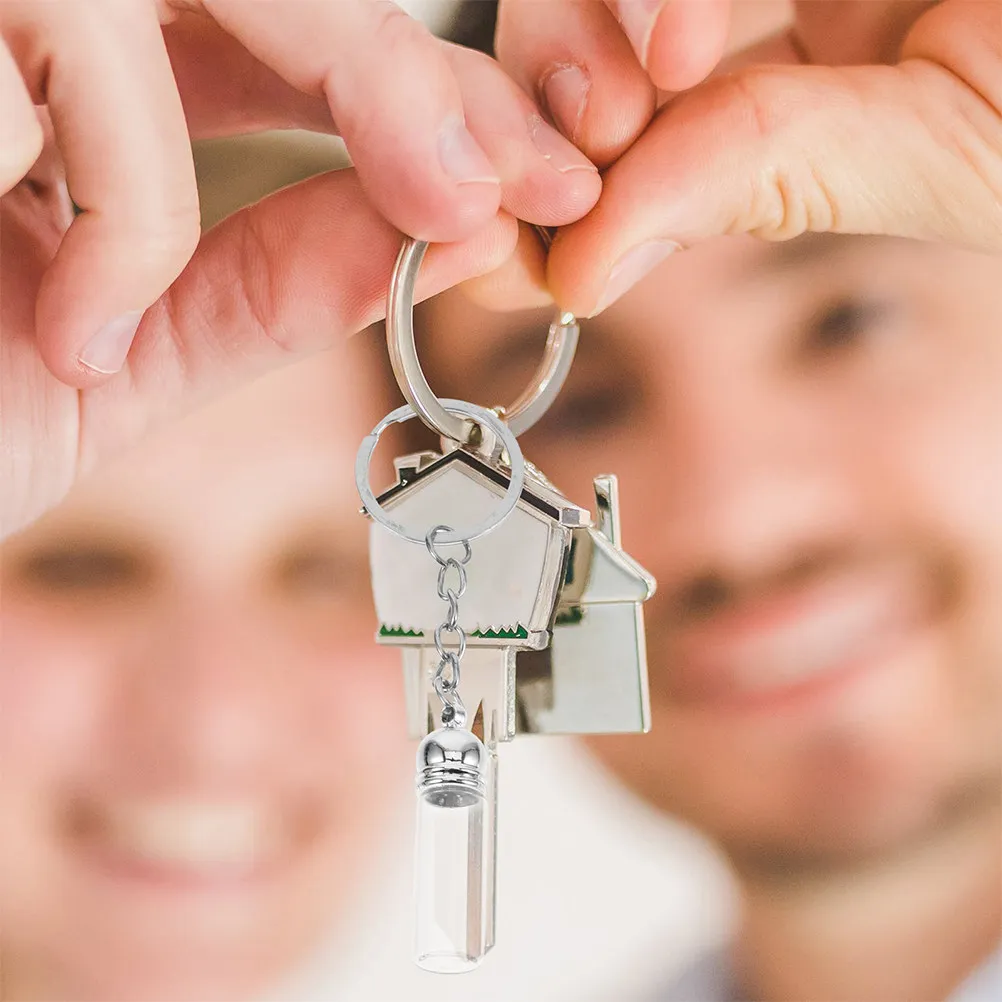 

Набор из 6 стеклянных флаконов для духов, пустые бутылочки для эфирных масел, брелок-подвеска, декоративный флакон-кулон для портативного использования