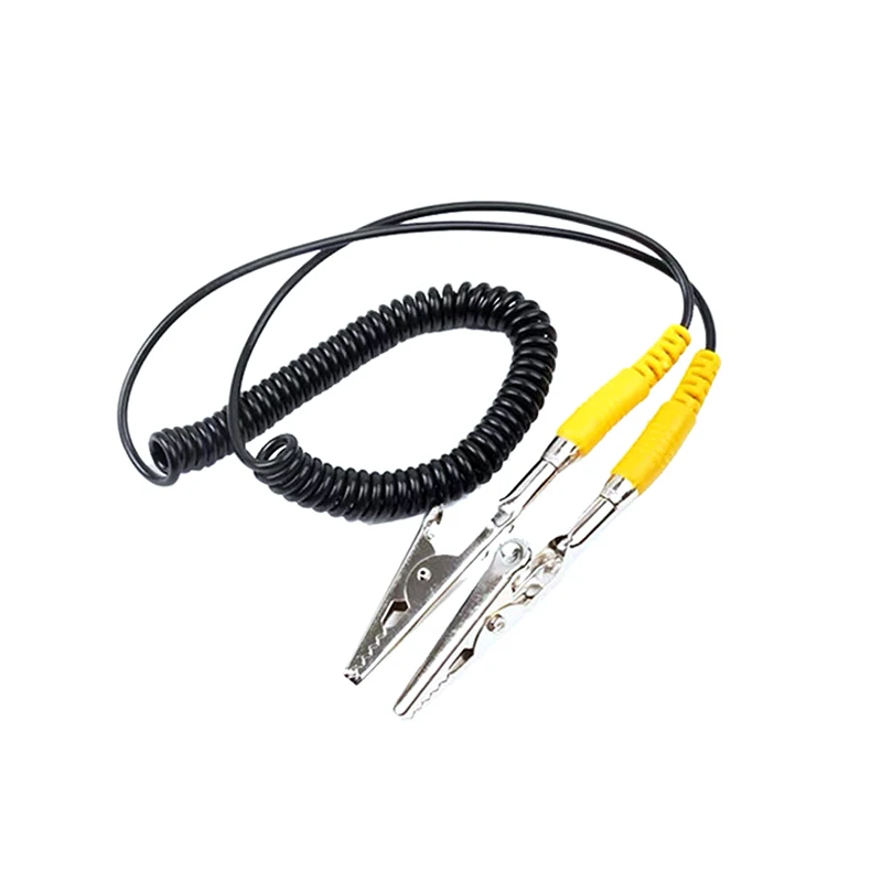 プロフェッショナル帯電防止 ESD グランドソケット L 型ソケットバナナプラグ ESD リストストラップ接地線静電気アースケーブル