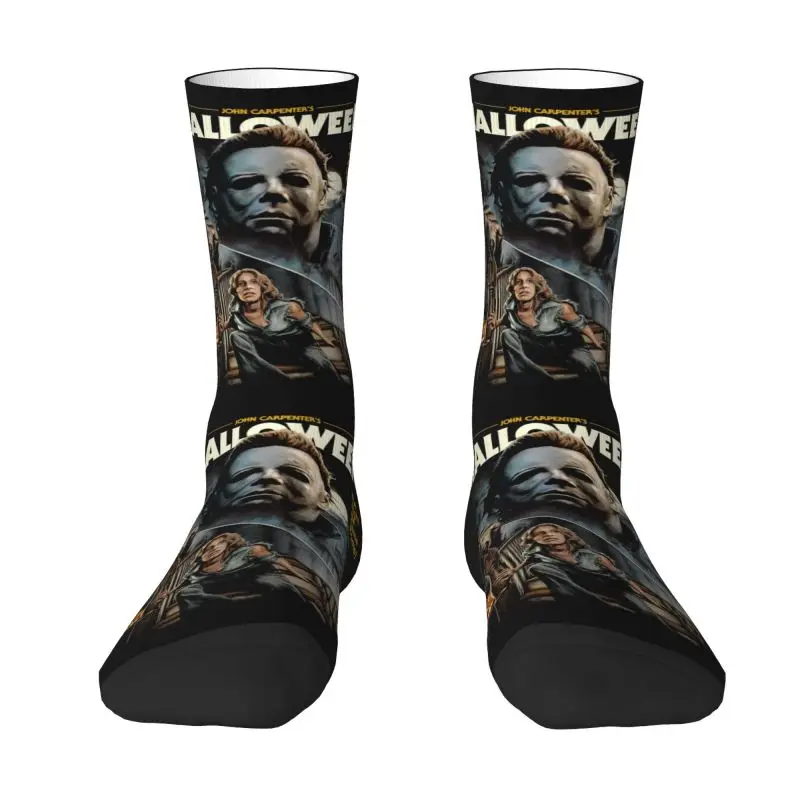 Halloween Michael Myers Männer Frauen Crew Socken Unisex Kawaii Horrorfilm Frühling Sommer Herbst Winter Kleid Socken