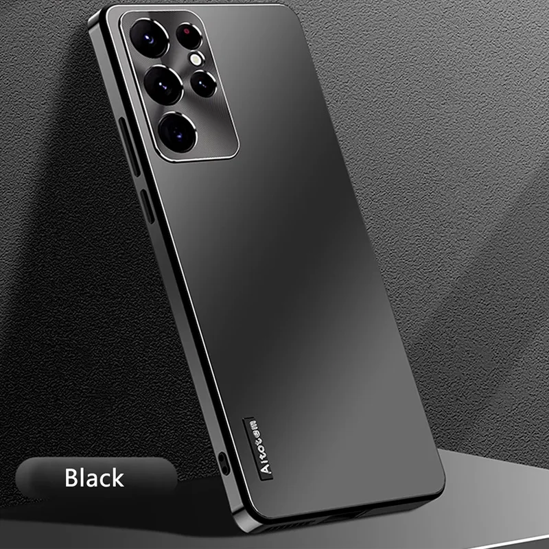

Matte Phone Case For Samsung Galaxy S22 S24 Plus S23 S25 S21 Ultra Hard Back Metal Camera Full Protection Soft Edge Cover Cases