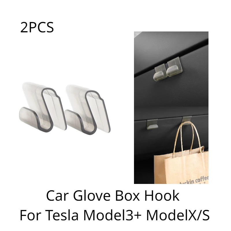 Schowek na rękawiczki w samochodzie hak do Tesla nowy Model 3 Highland Model X Model S 2023-2024 hak przechowywanie parasol uchwyt na torebkę akcesoria samochodowe