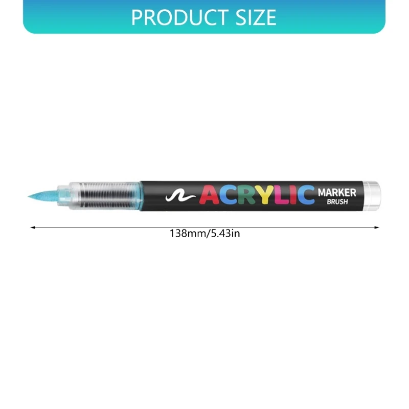 

Liquid Acrylic Marker Soft Brush Tip Acrylic Paint Pen for Card Making Painting