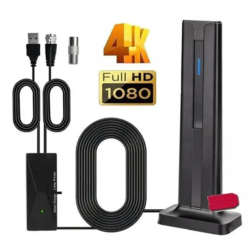 4K Ultra HD Digital-Fernsehantenne, USB-betriebener Innenraum-Signalverstärker mit 5m Kabel, Smart-TV