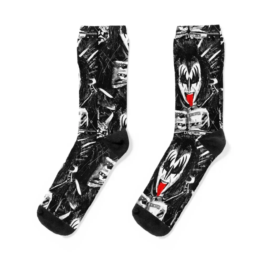 The Demon - Ink Original (Colour Splash) Socks floral moving stockings christmas stocking Women's Socks Men's