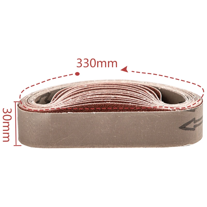 Imagem -03 - Conjunto 330*30 mm Correias de Lixa 1201000 Grits Metal Macio Madeira Polimento Ferramenta Abrasiva Lixa Bandas Abrasivas para Lixadeira de Cinta 10 Peças