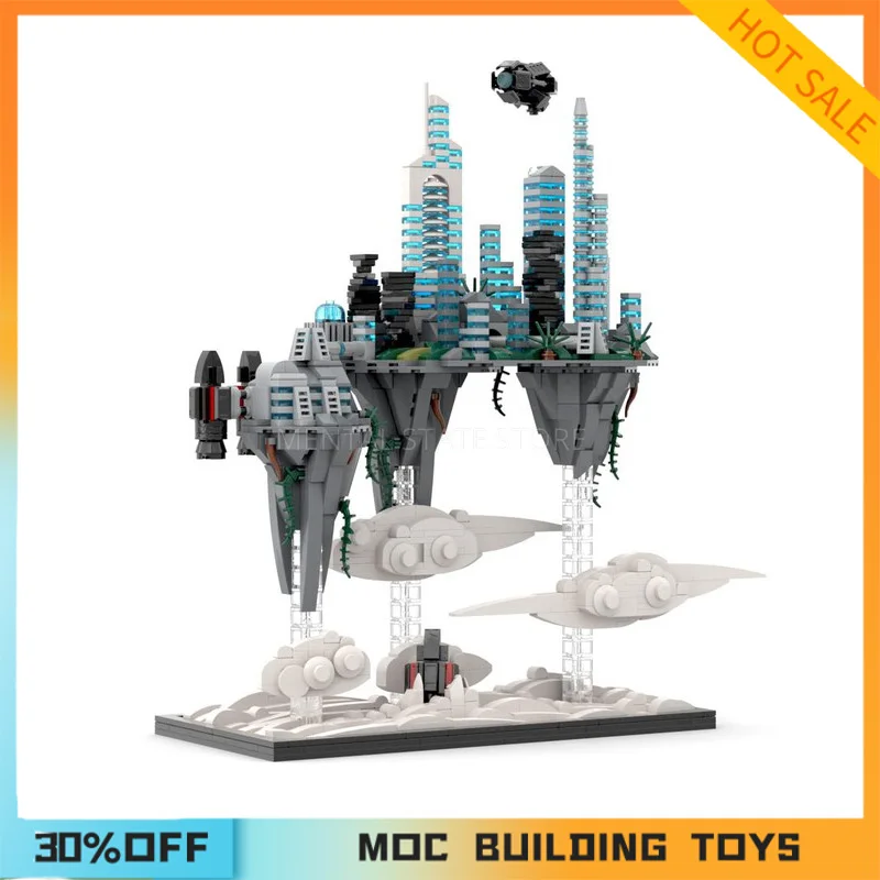 

1463PCS Customized MOC Flying Islands street View Building Blocks Technology Bricks DIY Creative Assembly Toys Holiday Gifts