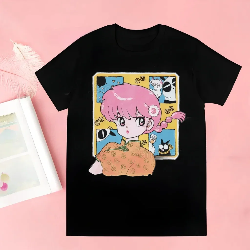 Camisetas Ranma 12, camisetas divertidas de Hip Hop de verano para mujer, camisetas Ranma 1⁄2, ropa de calle Ulzzang Harajuku, ropa para mujer
