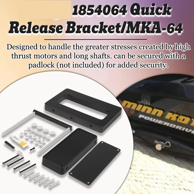 Composite Quick Release Bracket For Minn Kota Ulterra, Terrova, Riptide Terrova, PowerDrive/V2/Pontoon ,Replac 1854064 & MKA-64