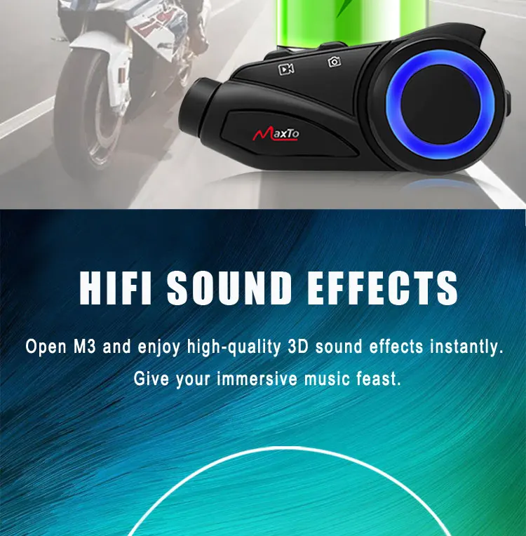 Motorcycle 1080P Video Wifi Recorder Camera Motorcycle bluetooth Helmet Intercom Headset