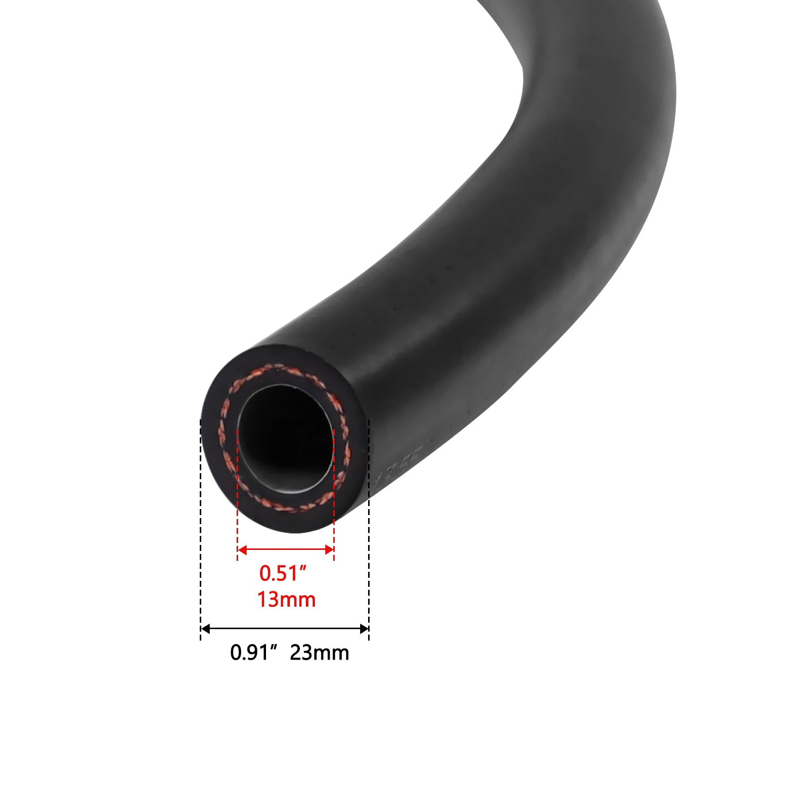 1 metro # 6 # 8 # 10 # Tubo flessibile per climatizzatore 12R12 R134a a parete sottile in nylon con barriera, per gas refrigerante e sistema di condizionamento
