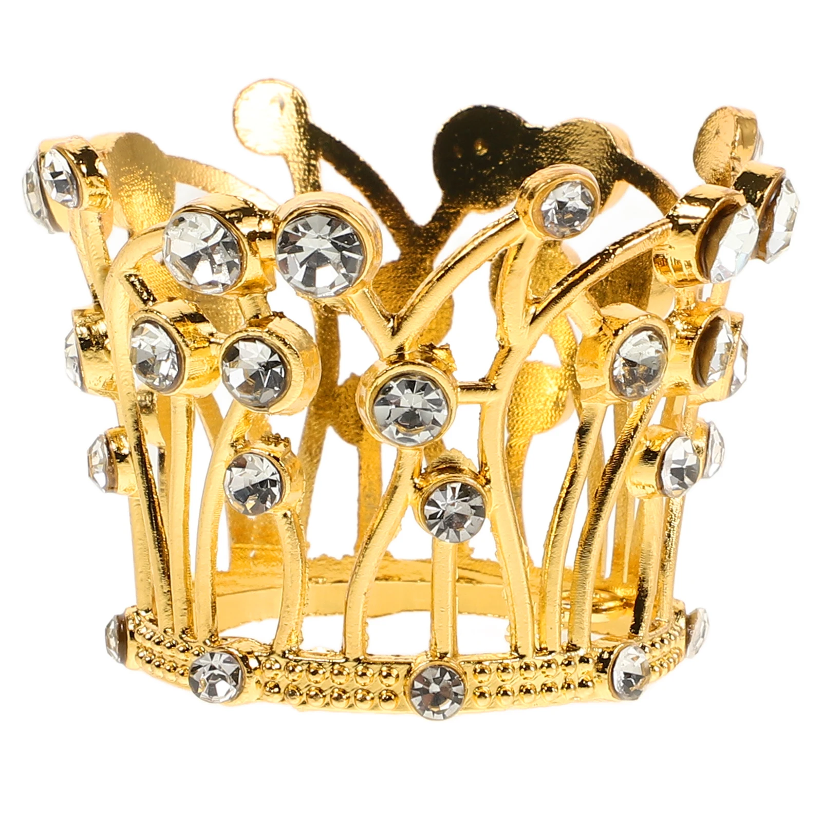 

Luxury Birthday Crown Cake Topper 24K Gold Mini Tiara Royal Crown For Baby Shower Decor Flower Bouquet Cake Decoration Vintage