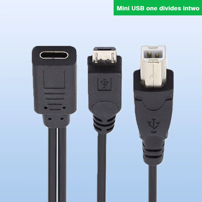 Usb صغير نوع c أنثى إلى مايكرو usb ، usb type-c ، usb-c ، usb-c ، usb-c ، usb-b ذكر ، تنزيل البيانات ، كابل امدادات الطاقة