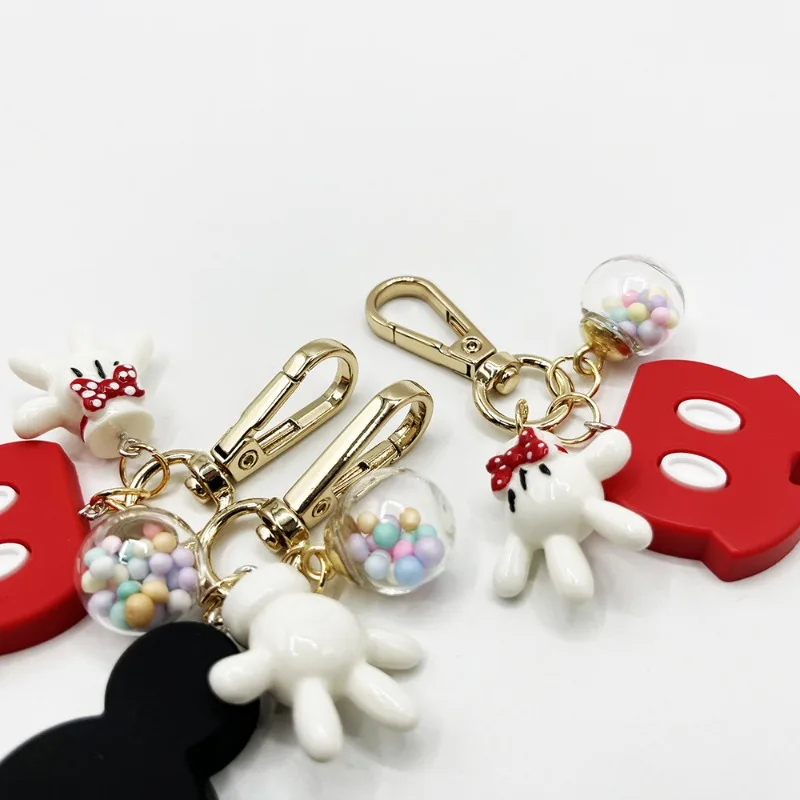 Disney Mickey Cute Keychains Key Rings Cartoon Friendship for Best Friend Couple Handbag Anime Keychain Bag Decor Gift Jewelry