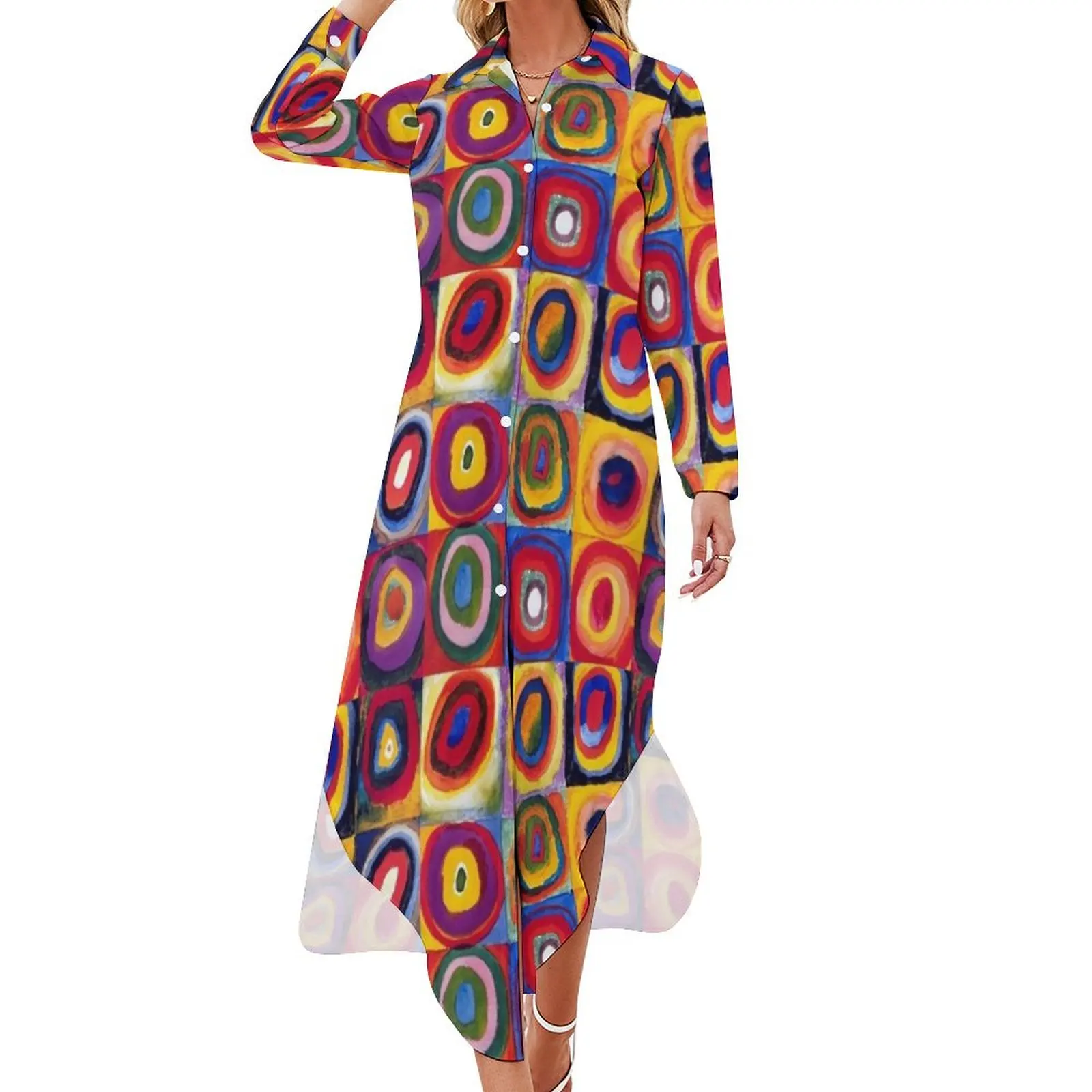 

wassily kandinsky - art Long Sleeved Shirt Dress prom dress 2024 long sleeve dress