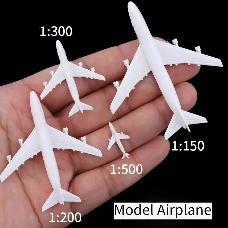 Modelo de Avión en Escala Miniatura 1/500-1/150, Aviones de Plástico ABS para Manualidades, Micropaisajes, Decoración, Colección, 2 Piezas