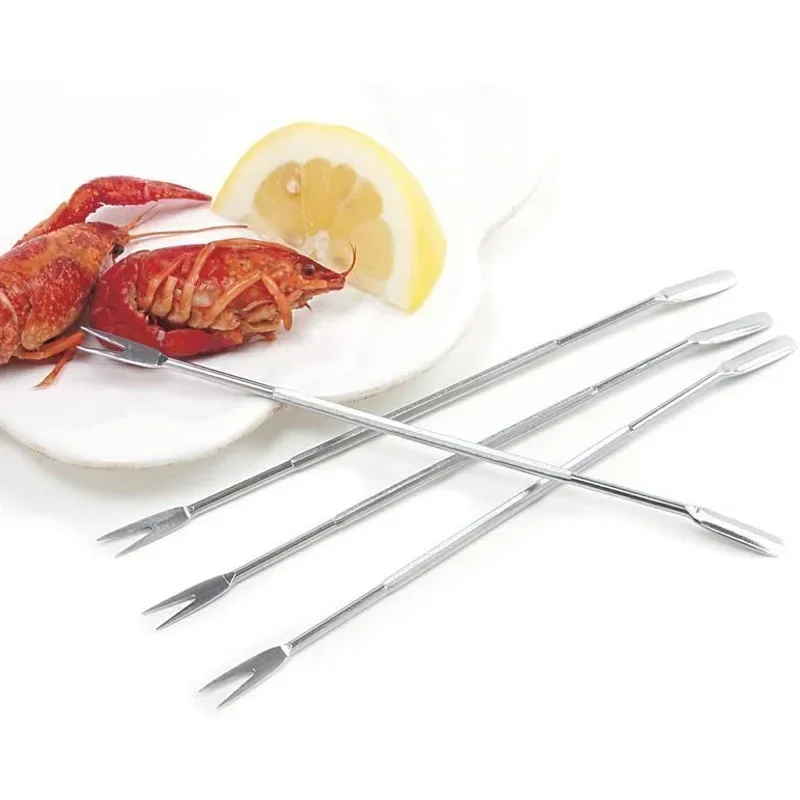 5/1PCS Seafood Lobster Crab Needle Multifunction Crab Leg Crackers Tools Stainless Steel Seafood Nut Forks Spoon Kitchen Gadgets