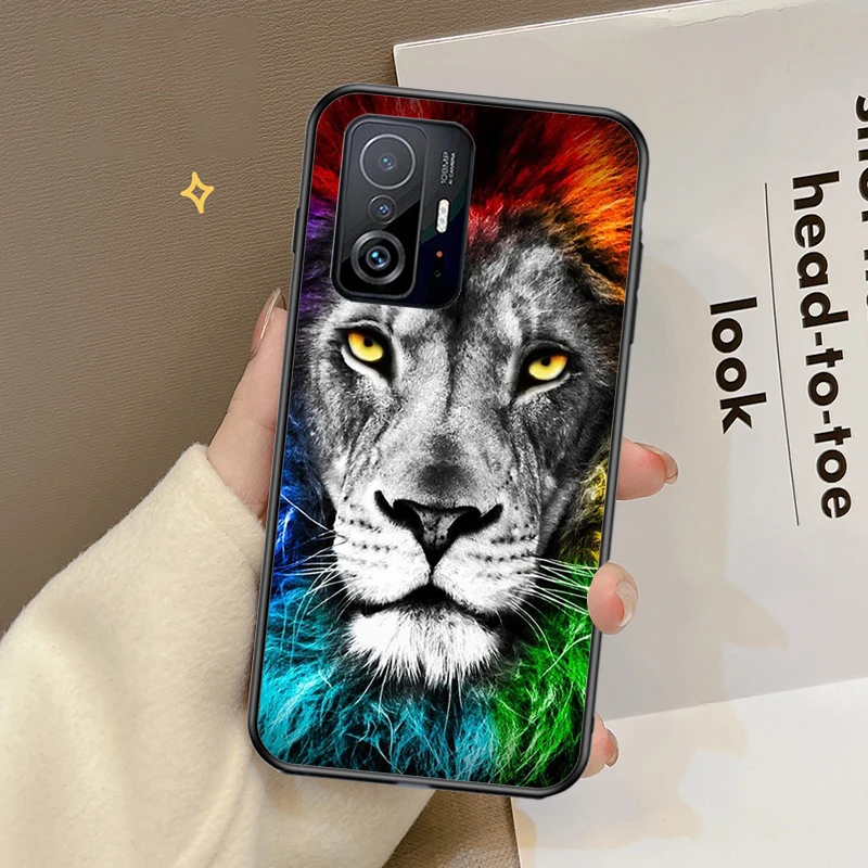 Animaux lion Newly Arrived Cover Case For Xiaomi Mi 11 Lite 10T 11T Pro Funda For POCO M3 M4 Pro F3 X3 GT X3 Pro NFC