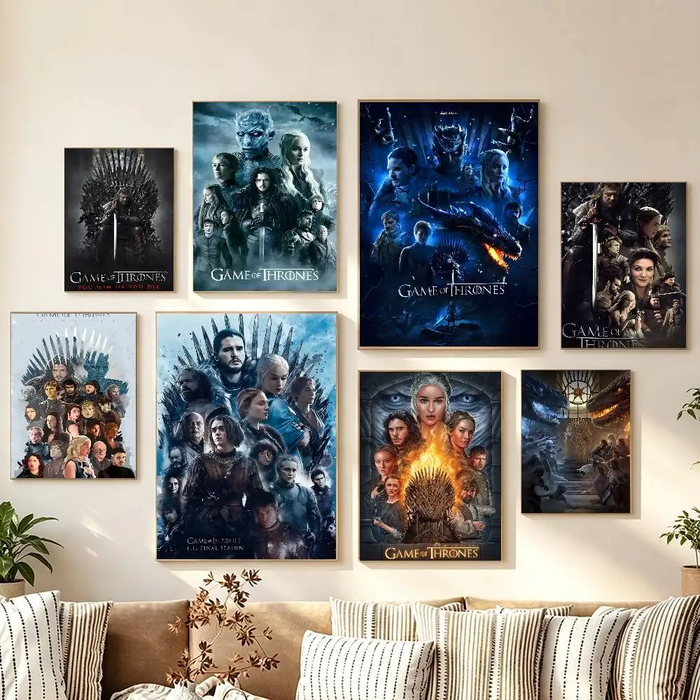 G-ame O-f Thr-o-nes- Wall Art Canvas Painting Posters And Prints Wall Pictures Kids Room Decor No Frame