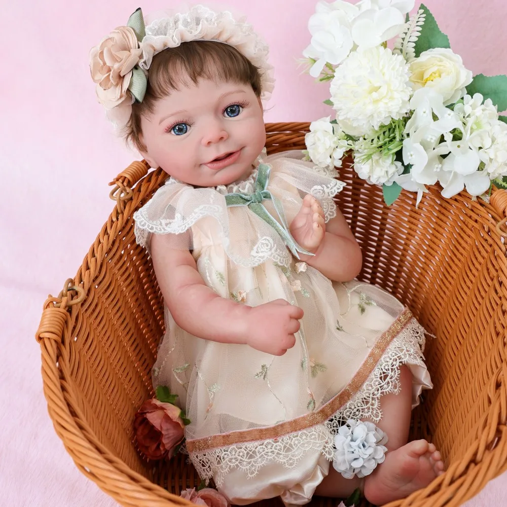 20 inch Kawaii realistische vinyl pop Franse vintage herboren pop kamer decor speelgoed collectie hobby's voor kinderen verjaardag kerstcadeaus