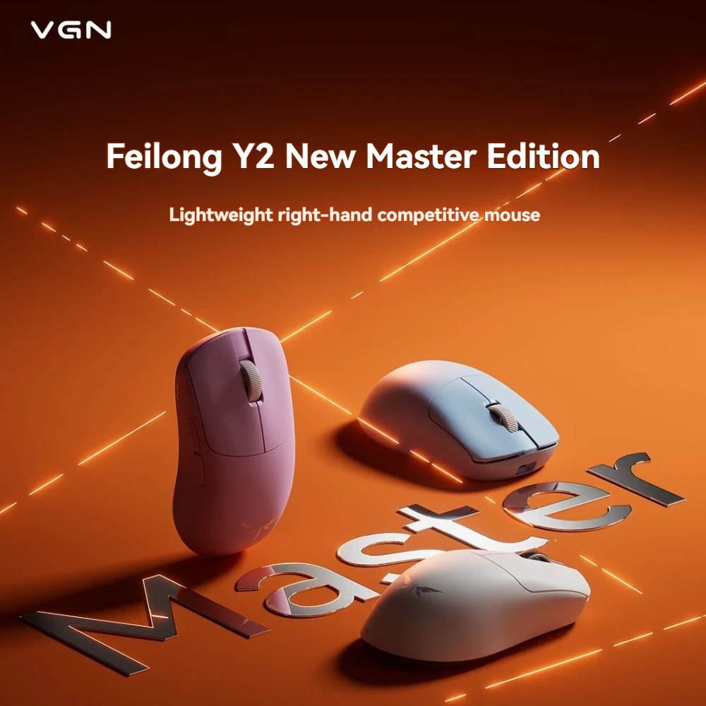 

VGN Fly Dragon Y2 Master Bluetooth Wireless Mouse PAW3950 Extreme 8k 500mAh Battery Lightweight Ergonomic Office Gaming Mouses