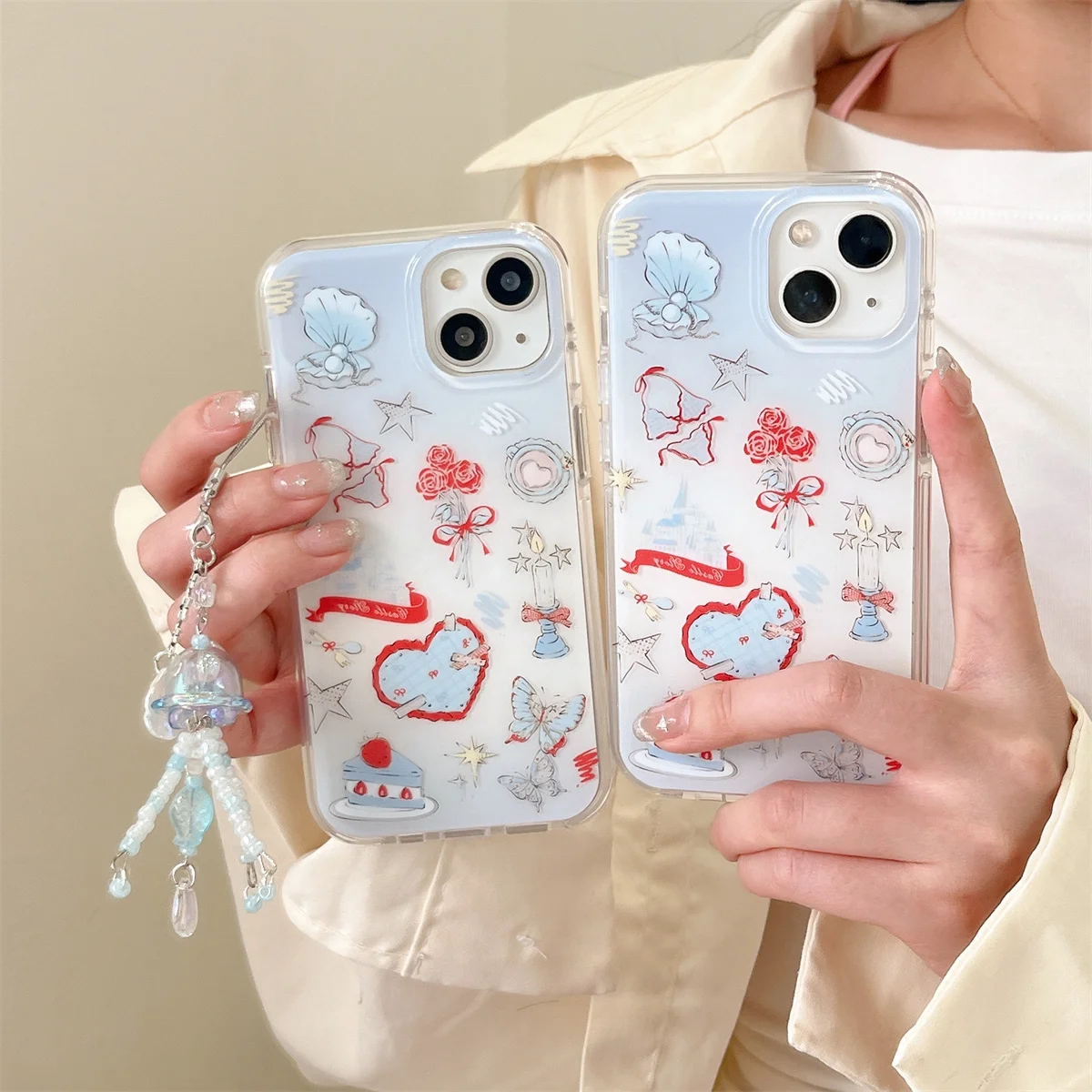 

Lovely Cat Girls Phone Case for iPhone 16 15 14 13 Pro Max 16pro 15pro 14promax Cartoon IMD Hard Cover 15 15pro iPhone 16