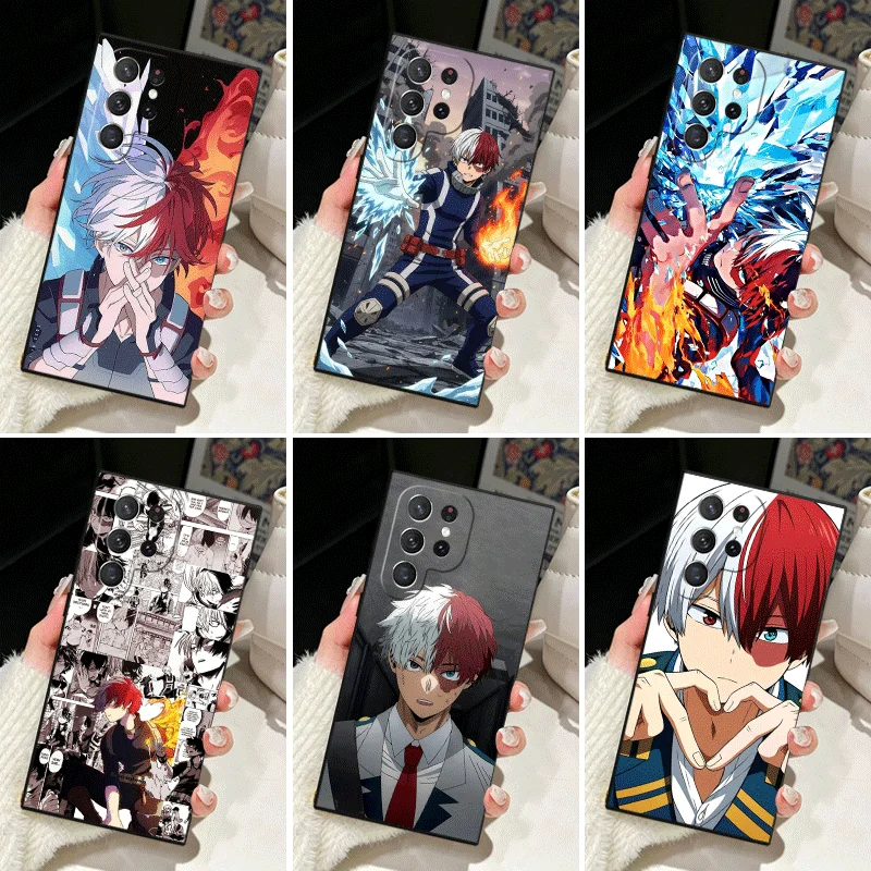 Soft Silicone Phone Case for Samsung Galaxy S25 S26 Ultra MHA My Hero Todoroki Shoto Shell S24 FE S23 S22 Plus S21 S20 + Edge Co