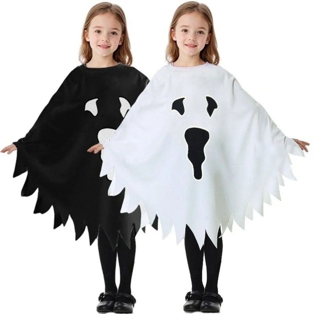 Clothing Prop Glowing Ghost Cape Party Cloak Fun Interaction Children's Halloween Costume Black Loose Luminous Ghost Shawl Kids