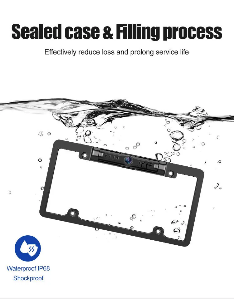 5 Inch Color Monitor 2.4Ghz Wireless  Car Rear-View Camera 12-24V Reverse Back Car Screen