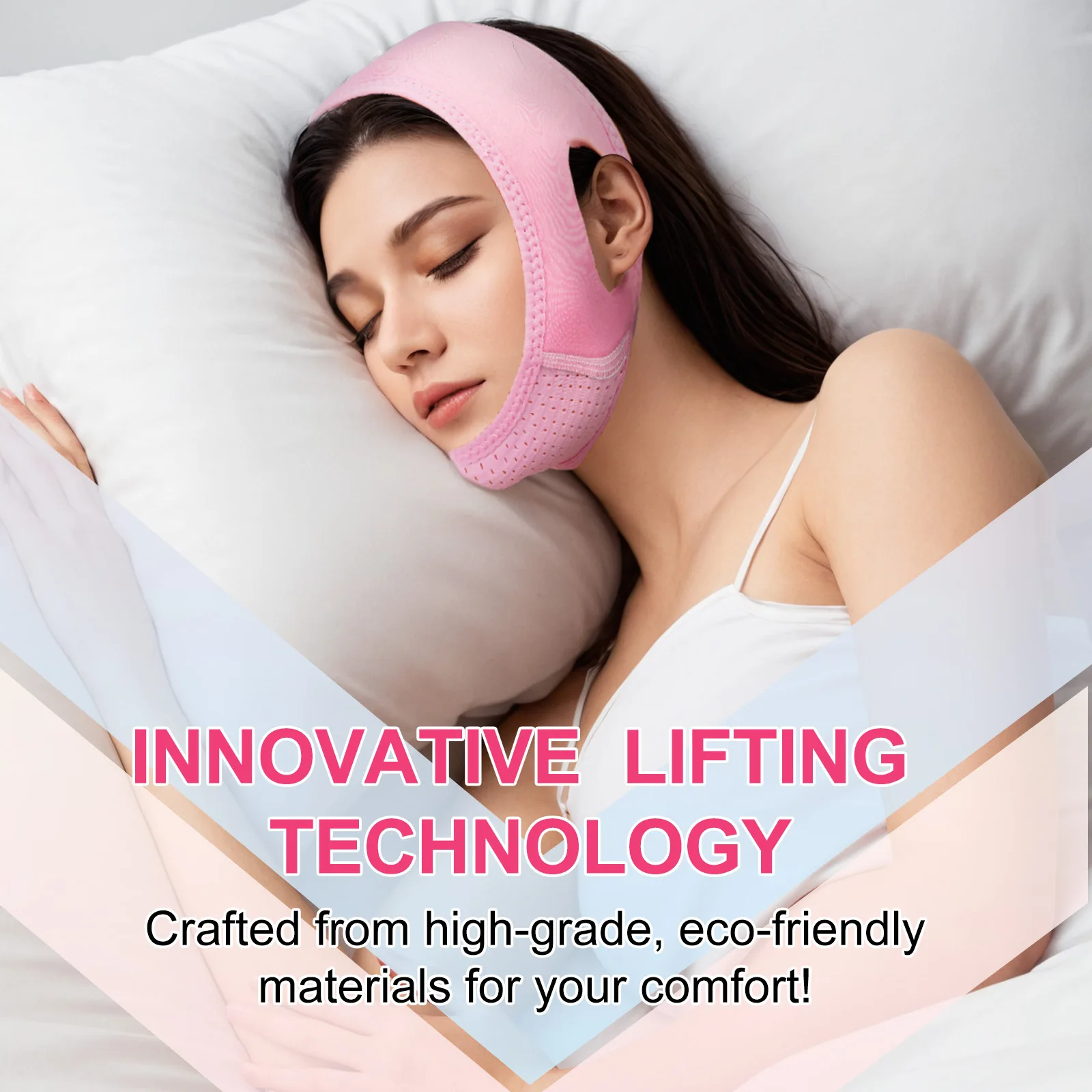 1 قطعة قابلة لإعادة الاستخدام الخامس خط قناع الوجه ثبات حزام مزدوج الذقن المخفض الذقن حتى قناع الوجه رفع حزام الخامس على شكل رفع قناع الوجه #6