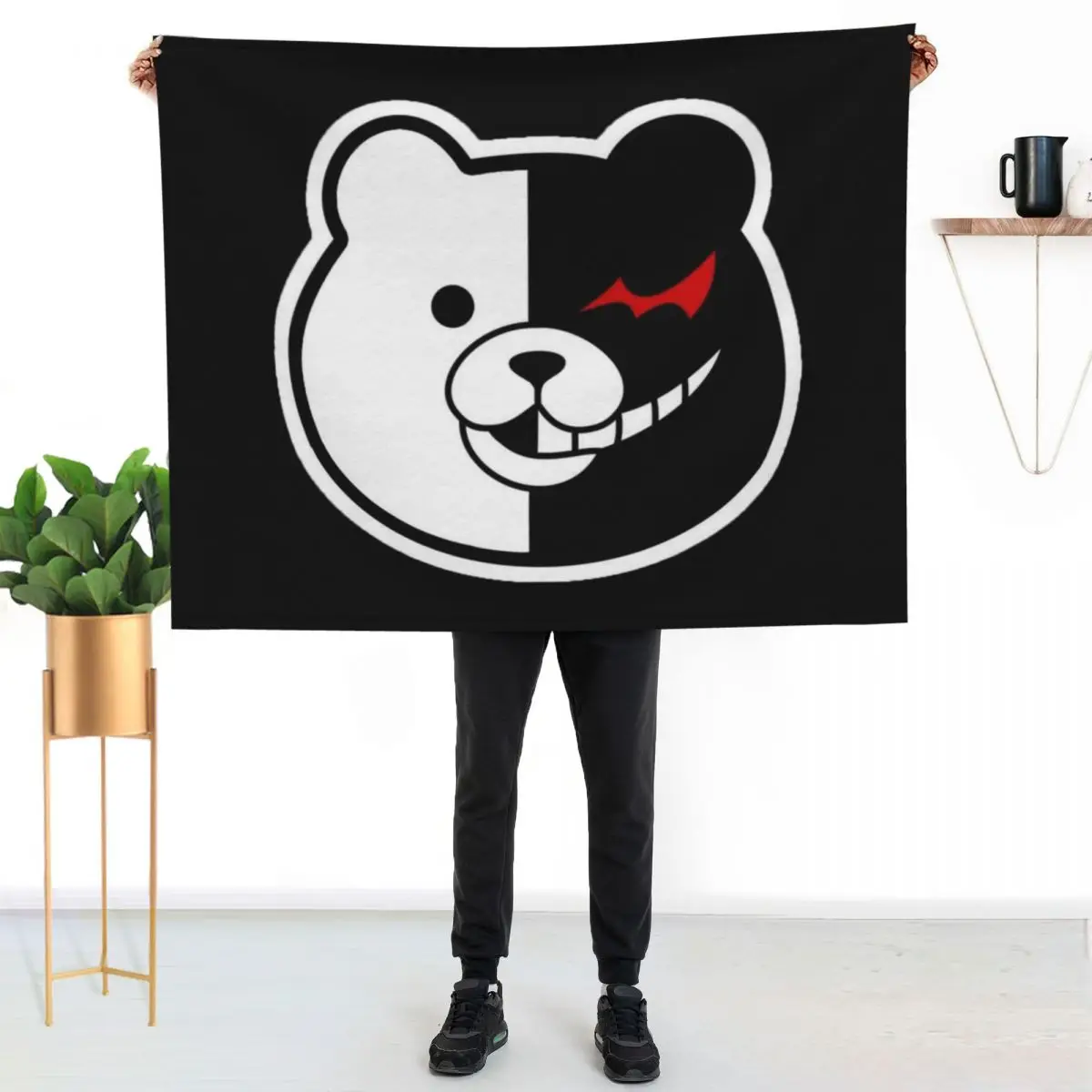 Dangaronpa Monokuma Throw Blanket Sofa Throw For Decorative Sofa Designers Nap Decoratives For Sofa Thin Blankets