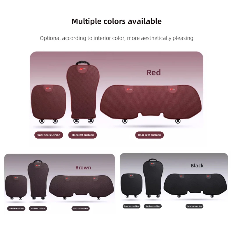 Car Seat Pad Backrest Mat Ice Silk Flax Seat Cushion Covers For ST Line Ford Focus Mustang Fiesta Puma Ranger Kuga MK7 MAX F150 view 6
