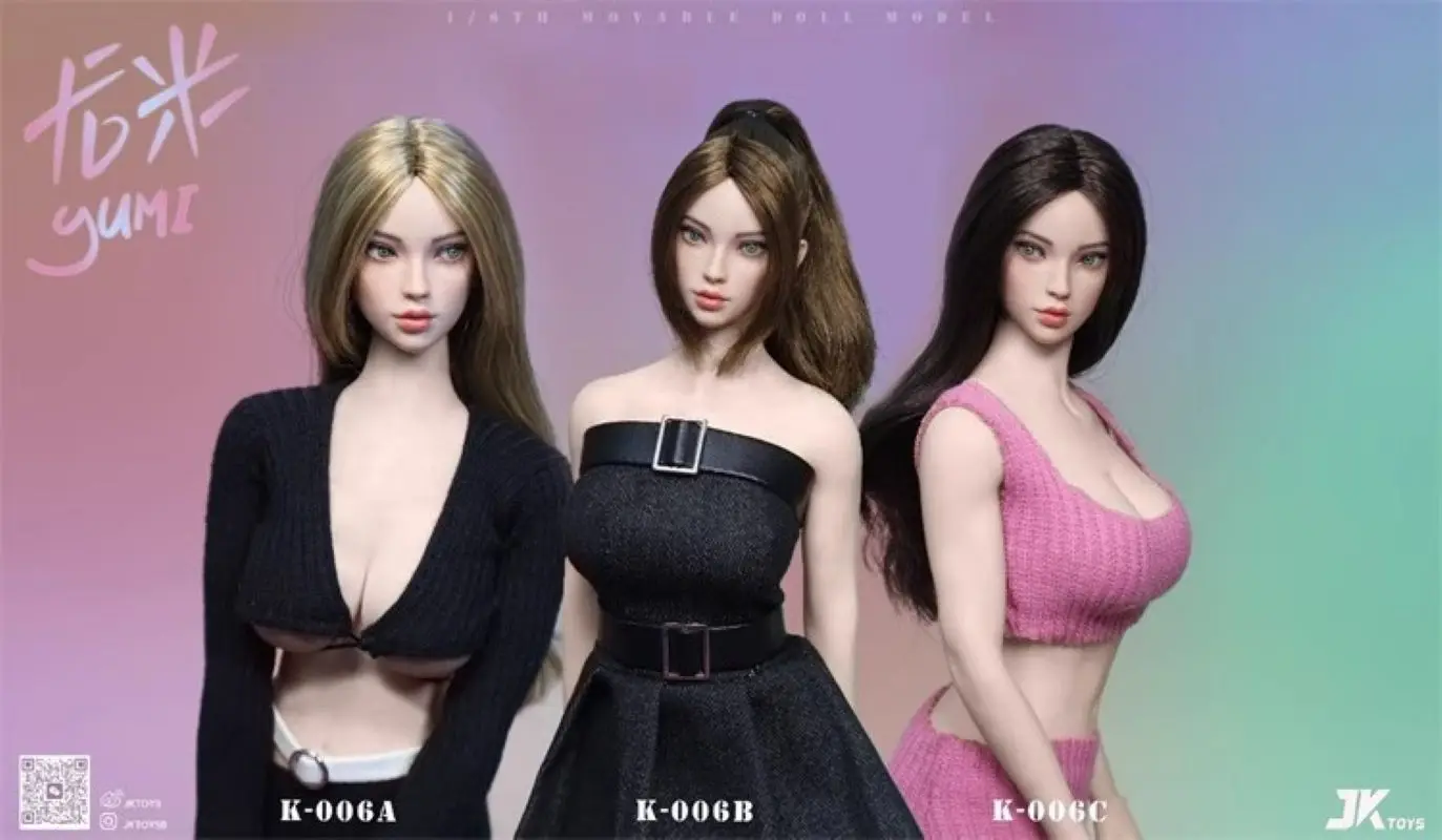 

JKTOYS K-006 1/6 Soldier Half Blood Beauty Yumi Head Carving Movable Eyes Fit 12'' Action Figure Body Model Toy In Stock