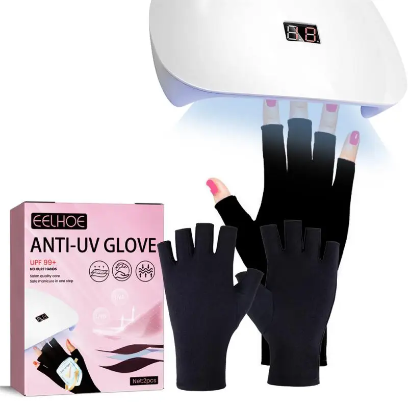 Anti Uv Rays Protect Gloves Nail Gloves Led Lamp Nail Uv Protection Radiation Proof Glove Manicure Nail Art Tools