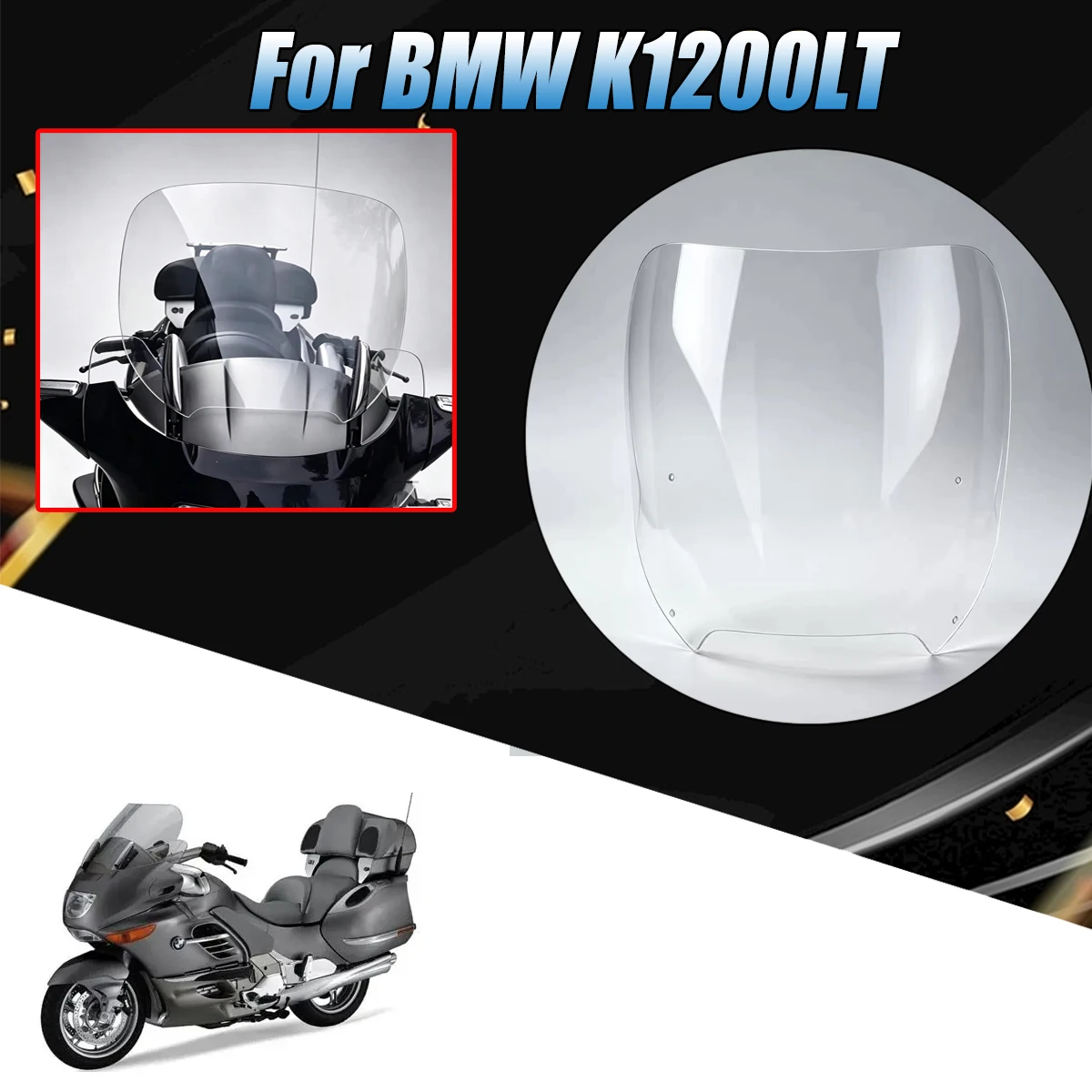 Fit For BMW K1200LT High quality accessories windshield motorcycle front grille front windshield panel