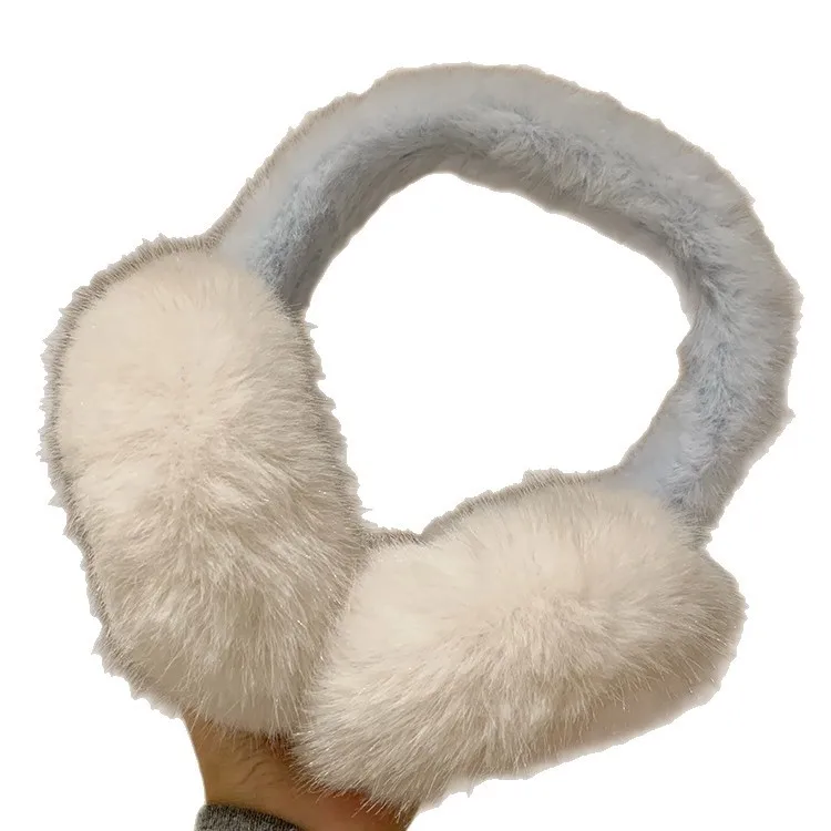 Cuffie antirumore a contrasto blu e bianco caldo Internet Moda scaldino esterno Inverno Protezione per le orecchie ispessimento a prova di freddo Protezione per paraorecchie