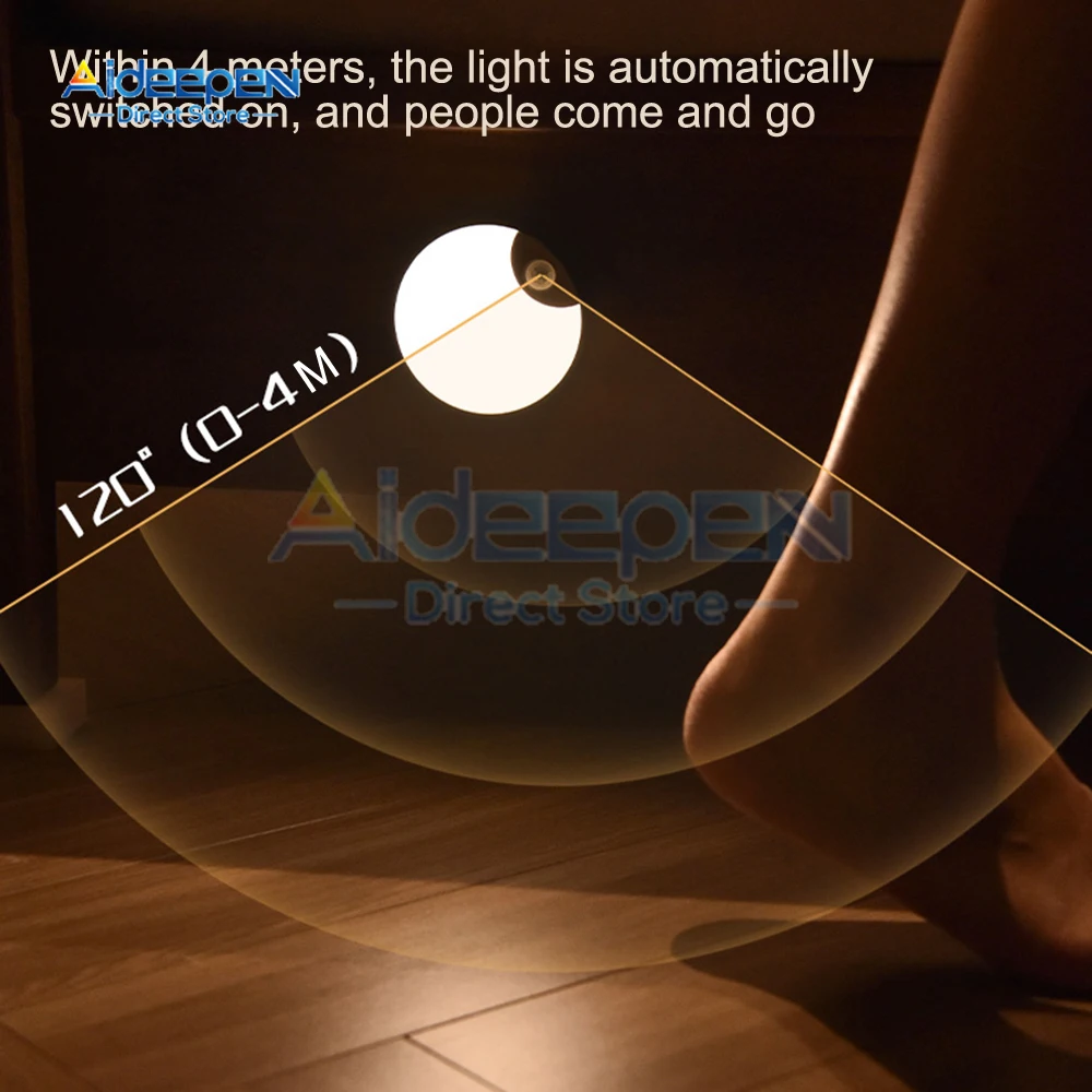 Led inteligente sensor de corpo humano luzes da noite iluminação automática de emergência carregamento usb sem fio sucção magnética led luzes do armário