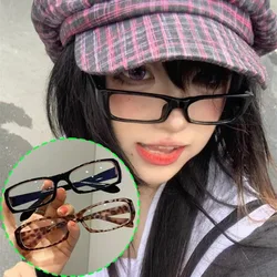 Japanese Korean Small Square Frame Glasses Women Retro Harajuku Eyeglasses Clear Reading Spectacle Blue Light Blocking Eyewears