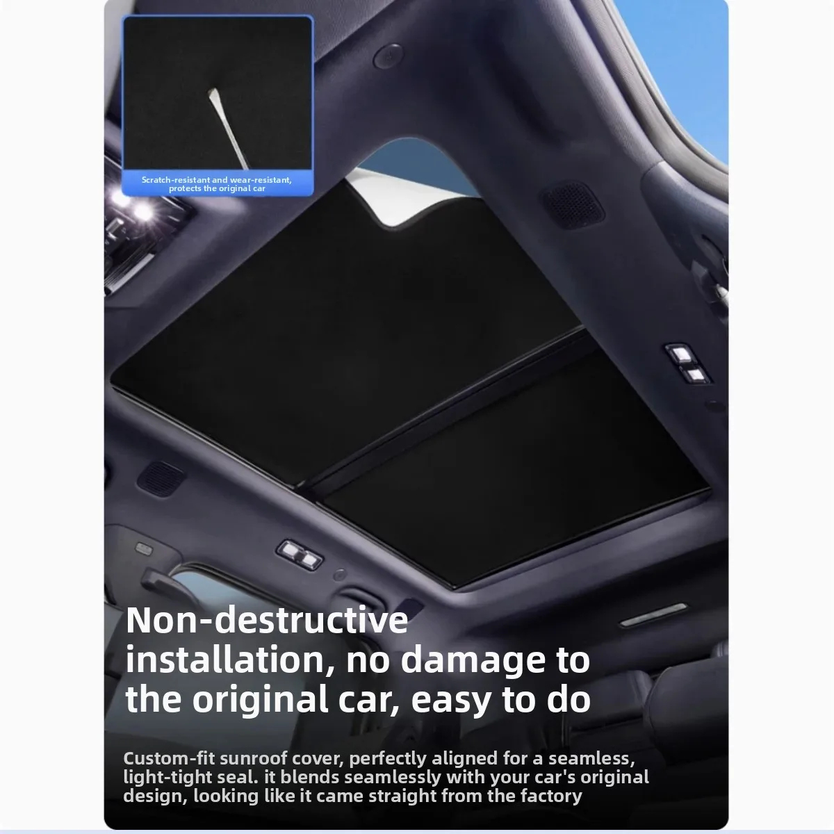 For BYD Equation Leopard 8 / 5 Special Edition Electrostatic Adsorption Sunroof Shade Roof UV Protection Thermal Insulation