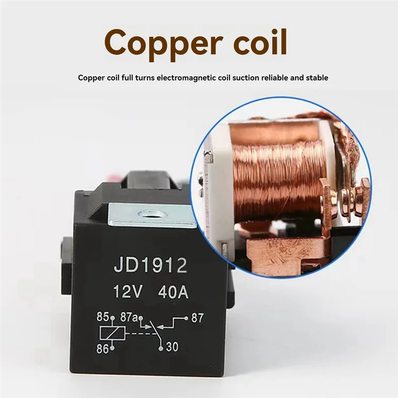 

A21F-Waterproof Automotive Relay 40A, 4Pin, Car Relay With Harness Socket Iron Back Automotive Relay Metal Socket