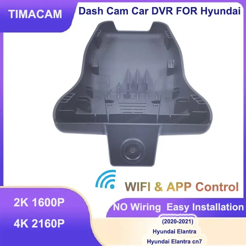 

TIMACAM 4K 2160P Wifi 2K Car Dvr Dash Cam Front and Rear Camera For Hyundai Elantra cn7 2020 2021 2022 Dashcam Driving Recorder