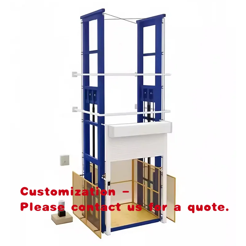 custom.-Large Load Anti-Falling Plant Freight Elevator with Single/Double Track Hoist Lift Lifting Platform Freight Elevato