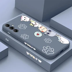Fashion Phone Case For Samsung Galaxy M14 Liquid Soft Silicone Cover For Samsung M51 M53 M31 M33 M32 M42 M30S Cute Cat Cover