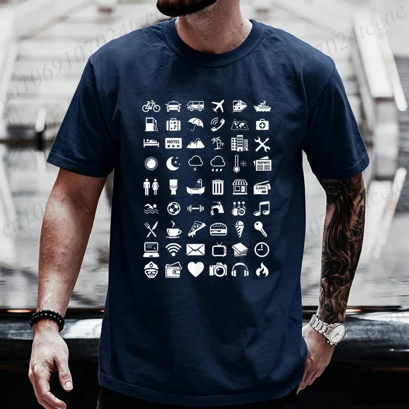Travel Icon Language Travel Print Women T-Shirt Casual Crew Neck Short Sleeve Soft Women Shirts Aesthetic Streetwear Clothing - view 2