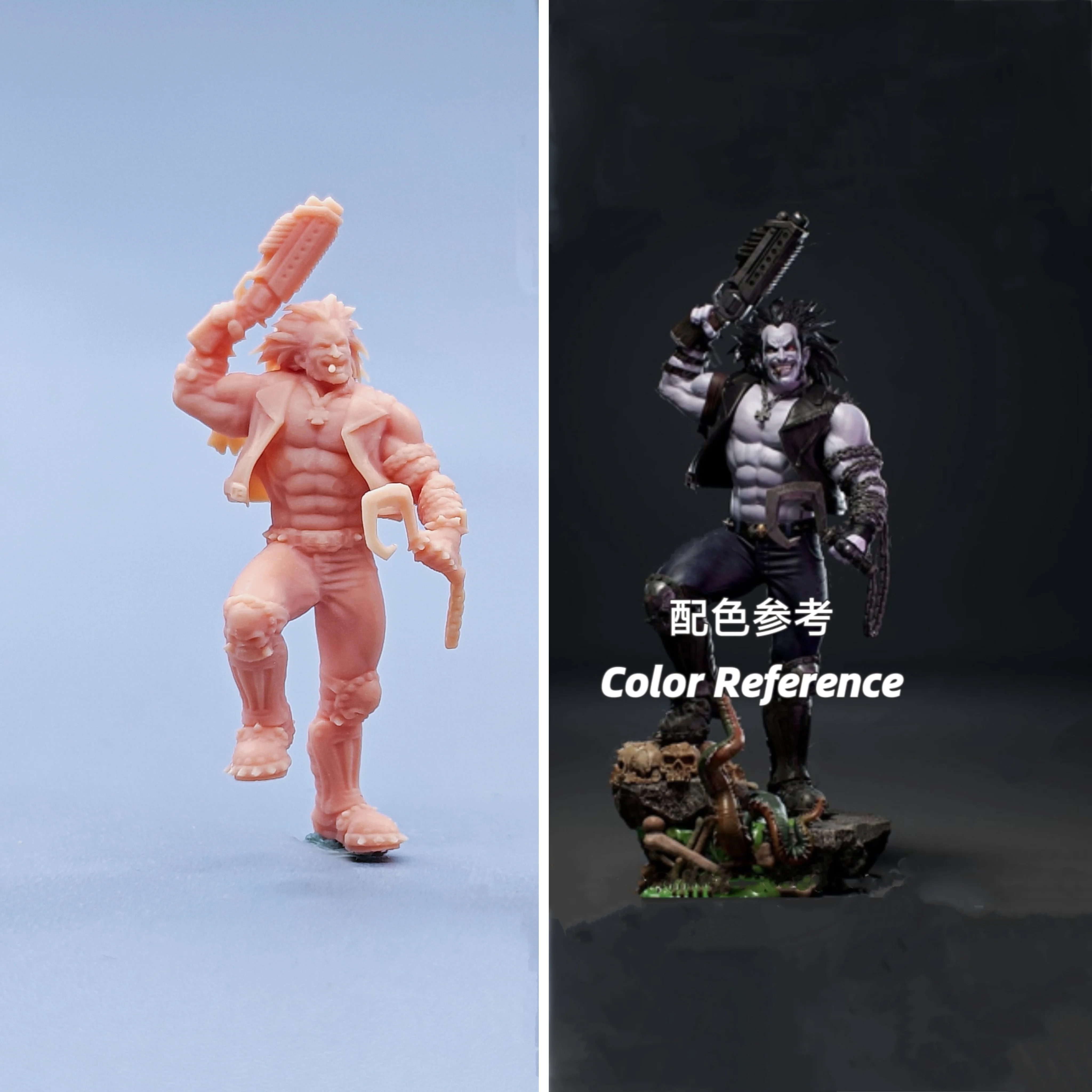 1/64 Figuren, Maßstabsmodell, Harz, Rage Wolf Rob, ungefärbte Miniaturen, Diorama, handbemalt, C706