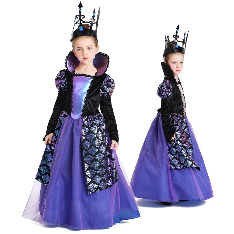 Ele Princ Dr for Girls Stage Performance Costume Witch Queen Outfit Autumn Collection Polyester Fiber O2O Exclusive