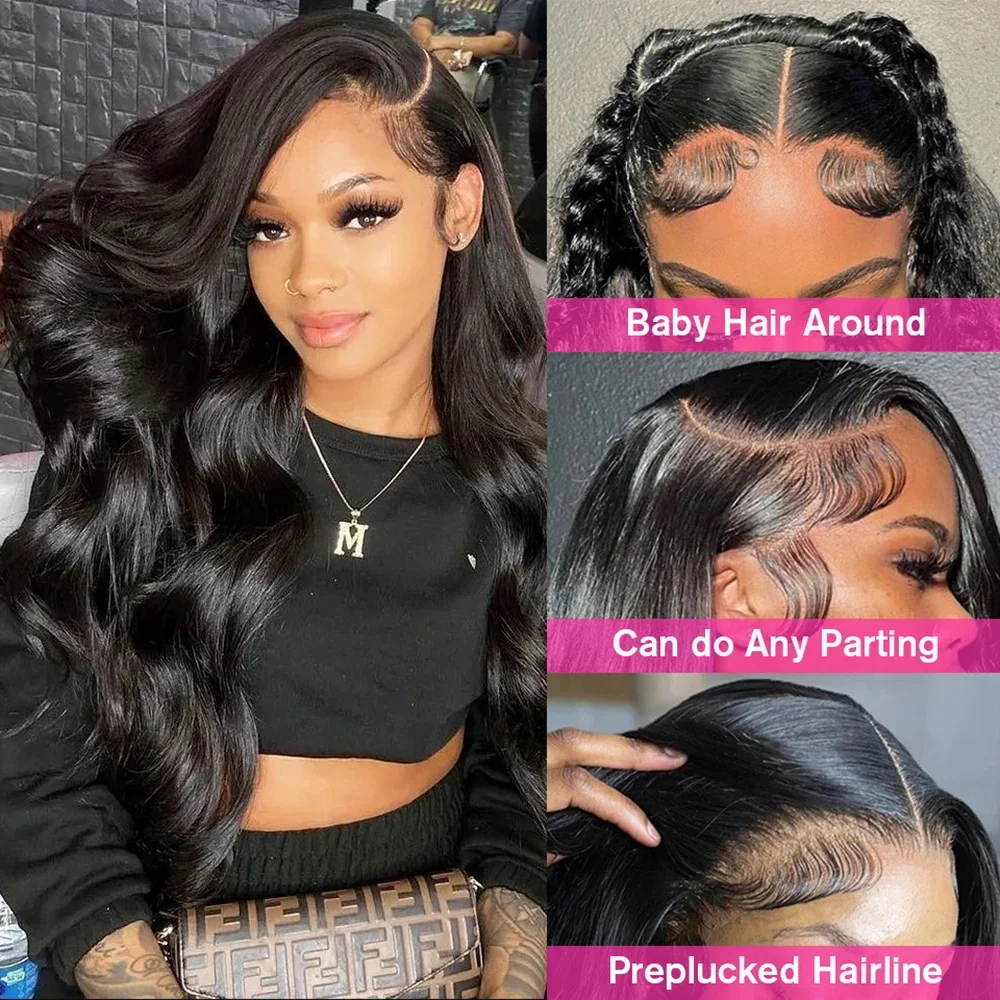 Nadine 13x6 Body Wave Lace Front Human Hair Wigs Brazilian Hair 13x4 Lace Frontal Wig For Black Women Pre Plucked With Baby Hair